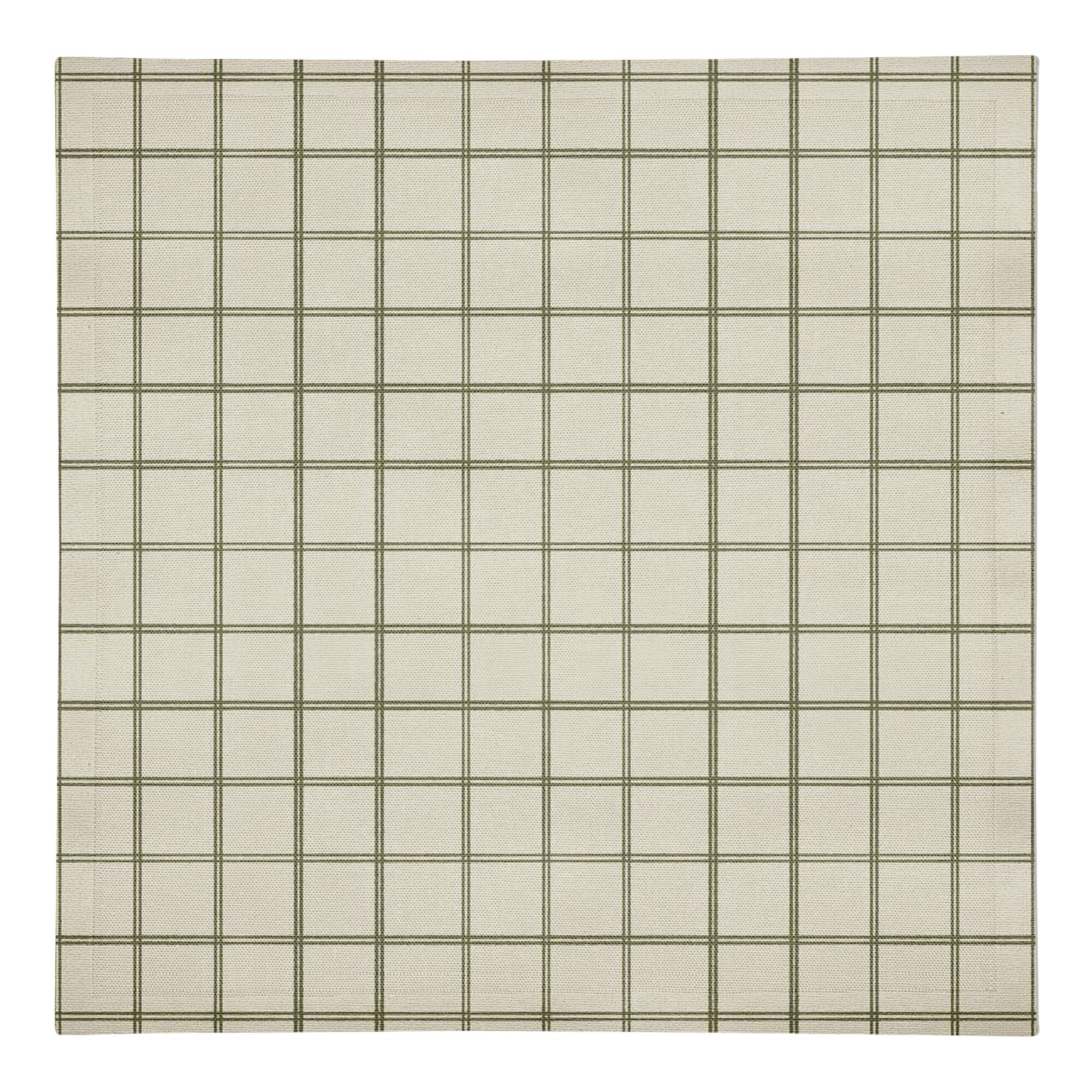 Cream Check Cotton Twill Napkin